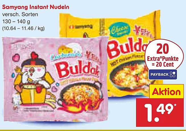 Samyang Instant Nudeln - versch. Sorten 130 - 140 g