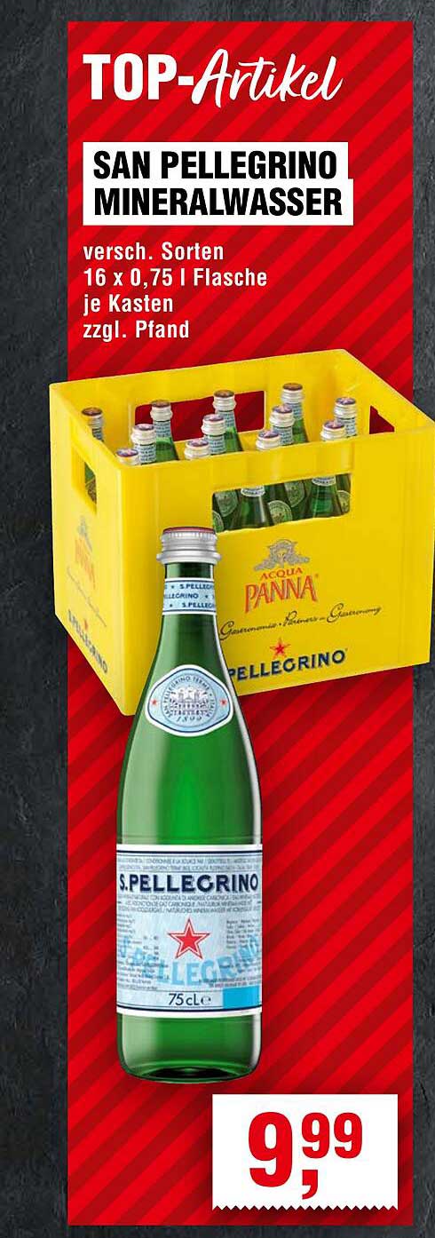 SAN PELLEGRINO MINERALWASSER - 16 x 0,75 l Flasche