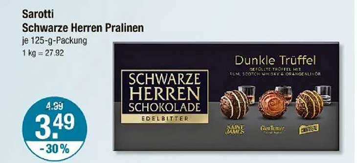 Sarotti Schwarze Herren Pralinen je 125-g-Packung