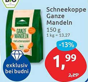 Schneekoppe Ganze Mandeln 150 g