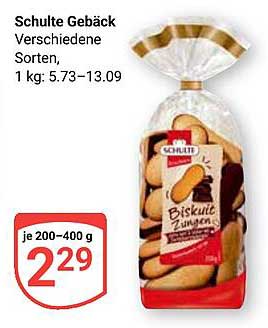 Schulte Gebäck - verschiedene Sorten