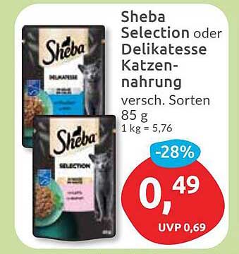 Sheba Selection oder Delikatessen Katzennahrung 85 g