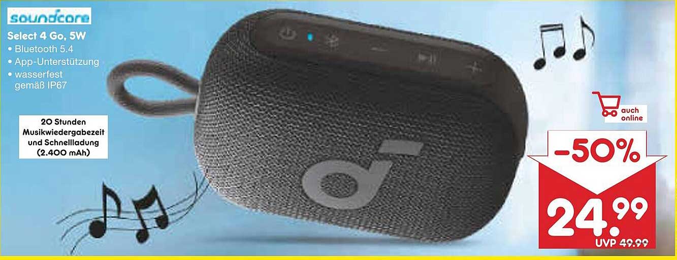 Soundcore Select 4 Go, 5W Bluetooth-Lautsprecher