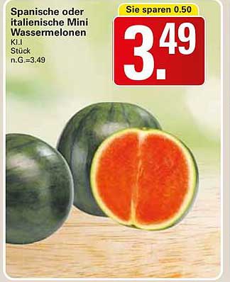 Spanische oder italienische Mini Wassermelonen