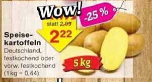 Speisekartoffeln - 5 kg für nur 2,22 Euro