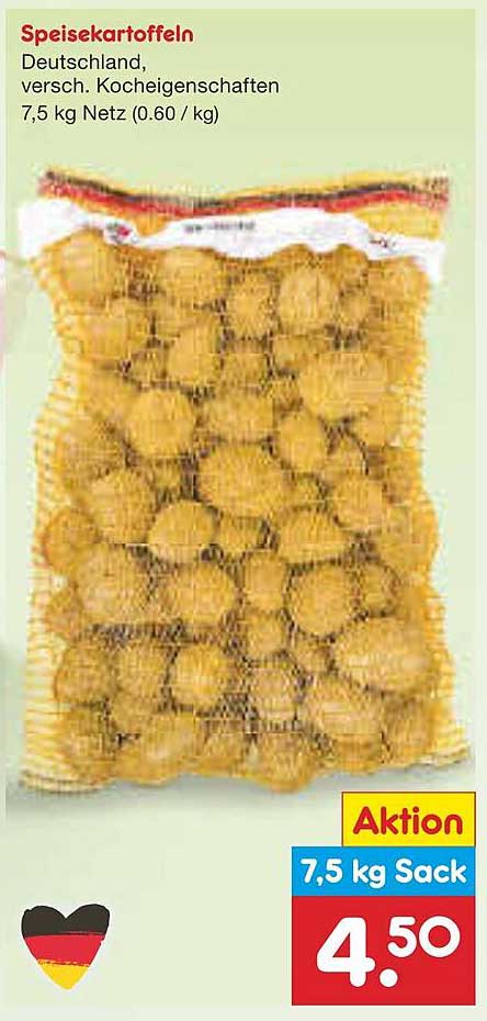 Speisekartoffeln 7,5 kg Sack