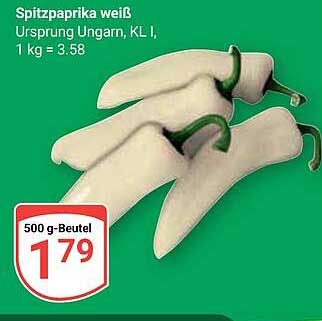 Spitzpaprika weiß 500 g - Nur 1,79 €!