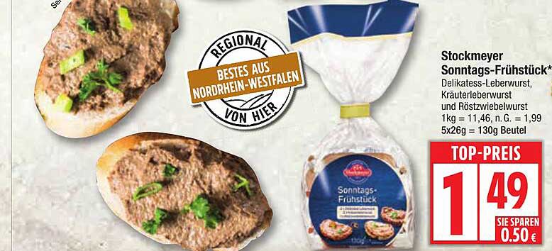 Stockmeyer Sonntags-Frühstück - Delikatess-Leberwurst, Kräuterleberwurst und Röstzwiebelwurst