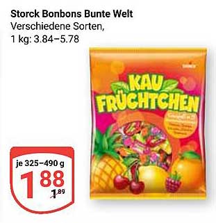 Storck Bonbons Bunte Welt, verschiedene Sorten
