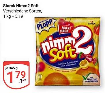 Storck Nimm2 Soft, verschiedene Sorten, 345 g