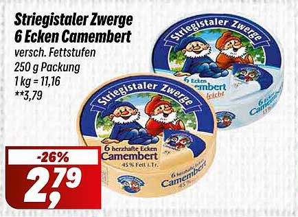 Striegistaler Zwerge 6 Ecken Camembert