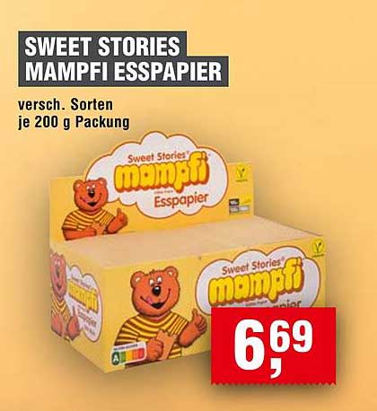 SWEET STORIES MAMPFI ESSPAPIER - Verschiedene Sorten, je 200 g Packung