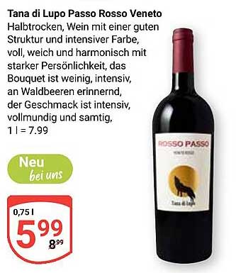 Tana di Lupo Passo Rosso Veneto 0,75 l