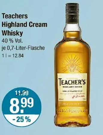 Teachers Highland Cream Whisky 40 % Vol.