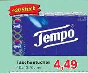 Tempo Taschentücher 420 Stück - Ihr praktischer Helfer für jede Gelegenheit
