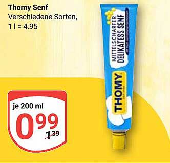 Thomy Senf - Verschiedene Sorten, 200 ml.