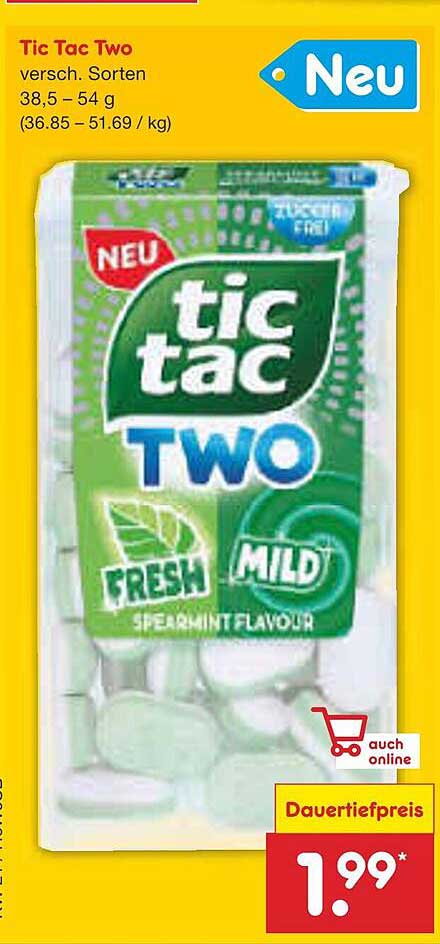 Tic Tac Two - Fresh Spearmint Flavor 38,5 g