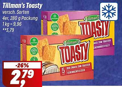 Tillman's Toasty 4er Pack – der perfekte Snack für jede Gelegenheit