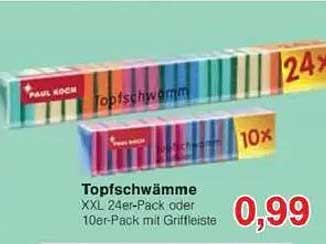 Topfschwämme XXL 24er-Pack oder 10er-Pack mit Griffleiste