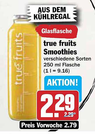 true fruits Smoothies 250 ml - Aktionspreis
