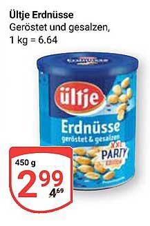 Ültje Erdnüsse geröstet und gesalzen, 450 g