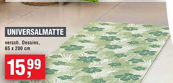 UNIVERSALMATTE in verschiedenen Dessins (65 x 200 cm)