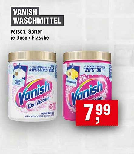 Vanish Waschmittel - verschiedene Sorten je Dose / Flasche