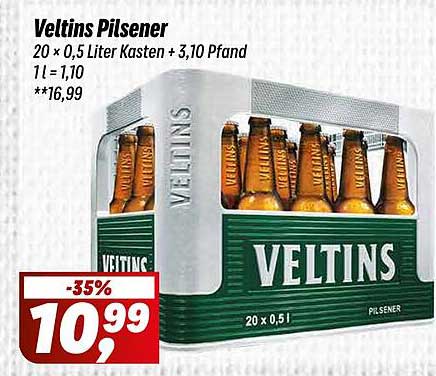 Veltins Pilsener 20 x 0,5 Liter Kasten + 3,10 Pfand