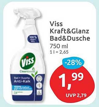 Viss Kraft&Glanz Bad&Dusche 750 ml - Anti-Kalk