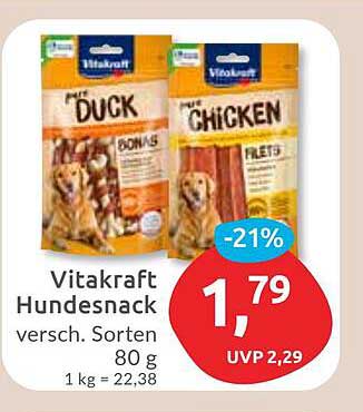 Vitakraft Hundesnack, verschiedene Sorten, 80 g - Jetzt nur 1,79 €!