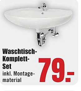 Waschtisch-Komplett-Set inkl. Montage-material