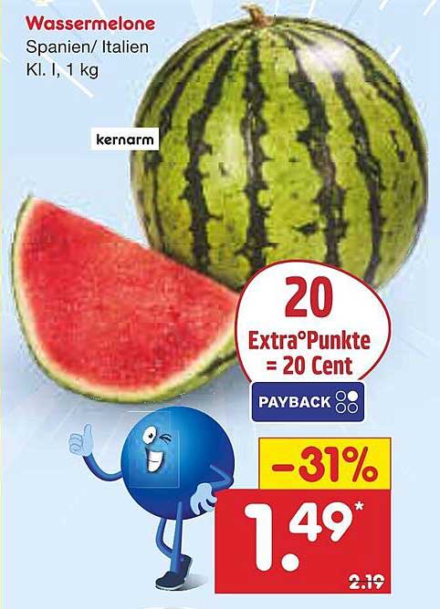 Wassermelone Spanien/Italien Kl. I, 1 kg