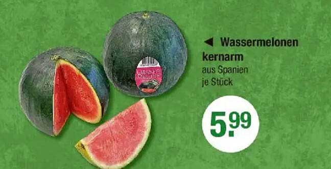 Wassermelonen, kernarm, aus Spanien je Stück