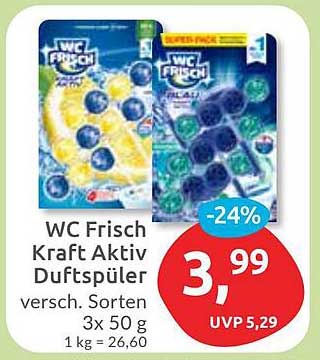 WC Frisch Kraft Aktiv Duftspüler 3x50 g - verschiedene Sorten