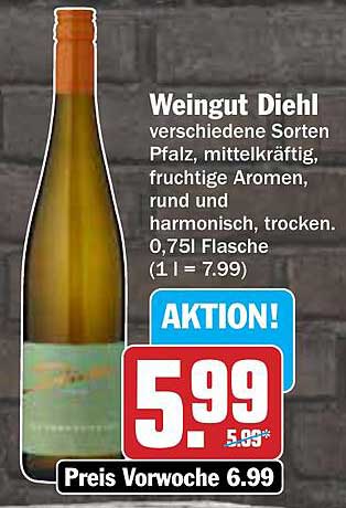 Weingut Diehl - 0,75l Flasche, verschiedene Sorten, Pfalz