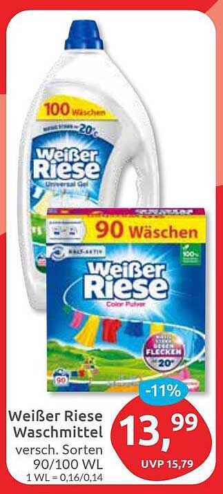 Weißer Riese Waschmittel 90/100 WL