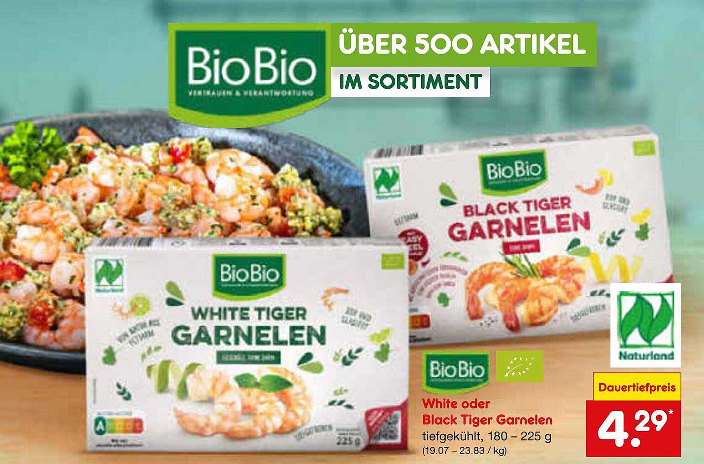 White oder Black Tiger Garnelen, tiefgekühlt, 180 – 225 g