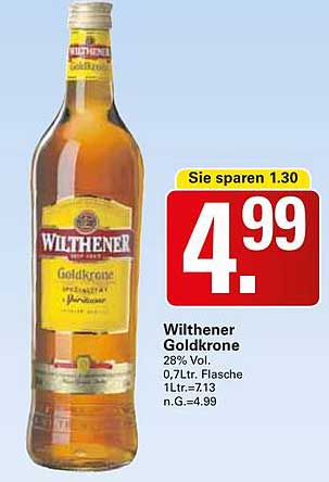 Wilthener Goldkrone 28% Vol. - 0,7L Flasche