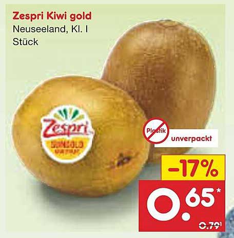 Zespri Kiwi gold - Neuseeland, Kl. I - Stück