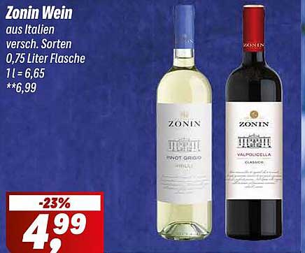 Zonin Wein aus Italien - Verschiedene Sorten