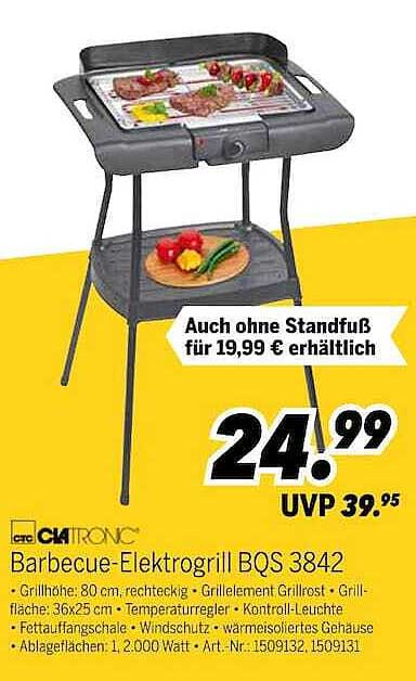 Barbecue-Elektrogrill BQS 3842