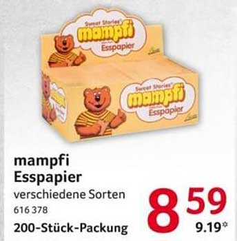 mampfpi Esspapier verschiedene Sorten 200-Stück-Packung