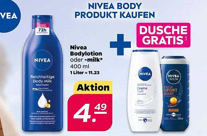 Nivea Bodylotion oder -milk* 400 ml