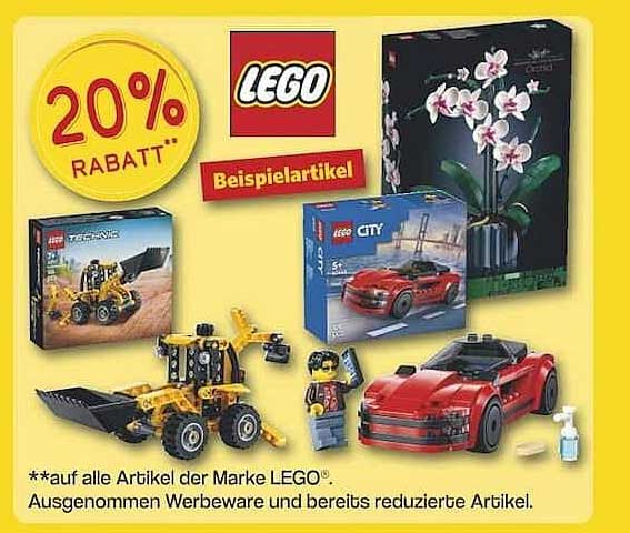 20% Rabatt auf alle Artikel der Marke LEGO