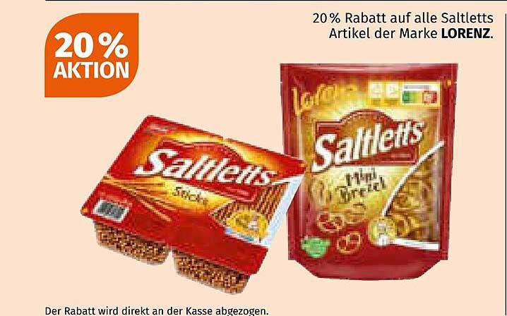 20% Rabatt auf alle Saltletts Artikel der Marke Lorenz
