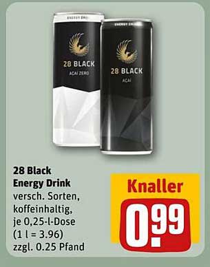 28 Black Energy Drink – Verschiedene Sorten zum Knallerpreis