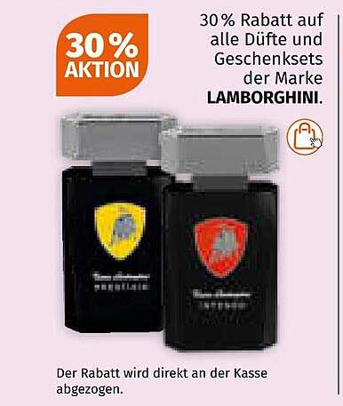 30 % Rabatt auf alle Düfte und Geschenksets der Marke LAMBORGHINI