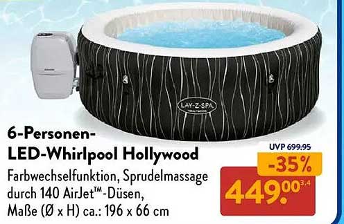 6-Personen-LED-Whirlpool Hollywood