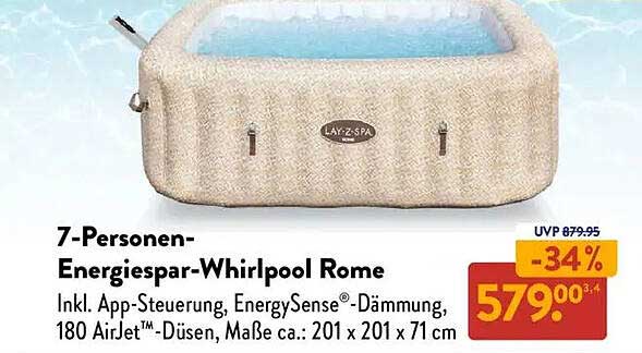 7-Personen-Energiespar-Whirlpool Rome