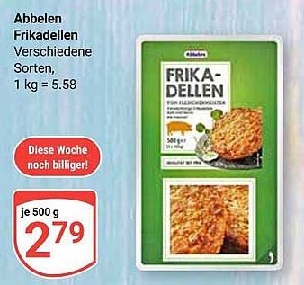 Abbelens Frikadellen - Verschiedene Sorten, je 500 g für nur 2,79 €